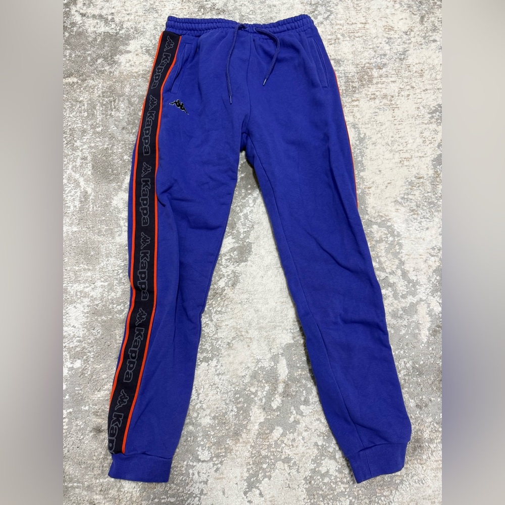 Kappa Royal Blue Track Pants with Black and Red Accents